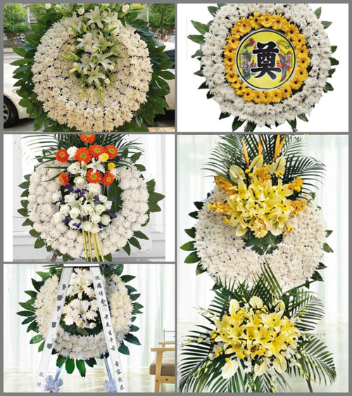 山东青岛莱西市龙水街道草泊村花圈速递